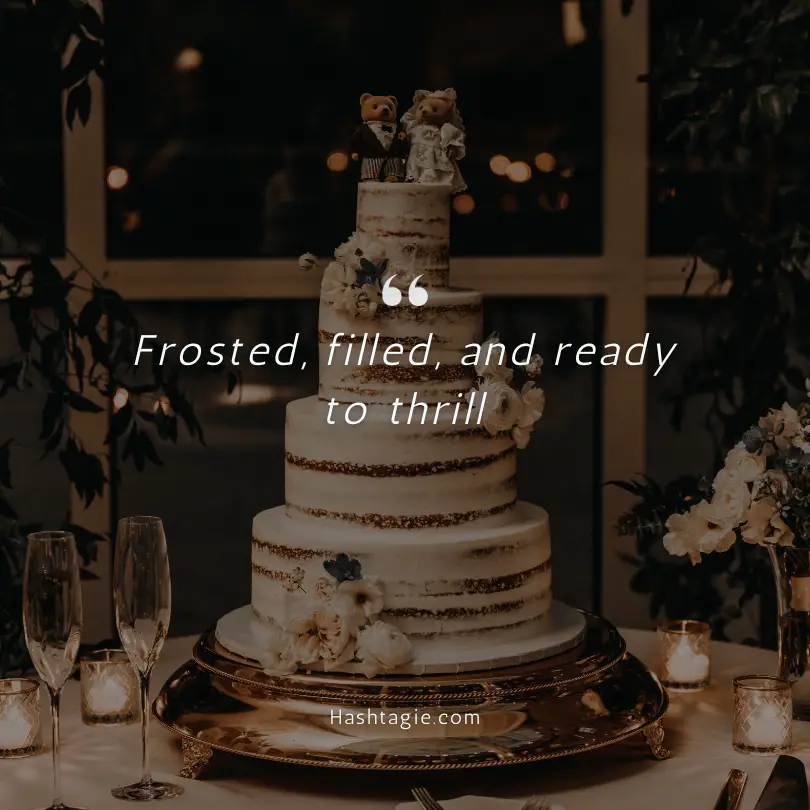 Wedding cake captions example image