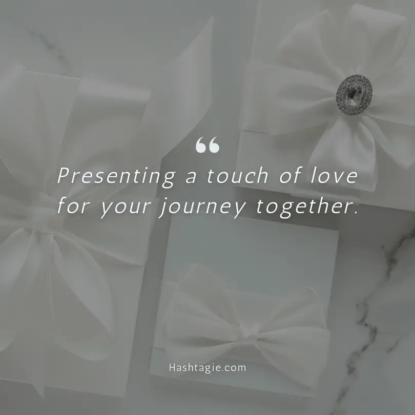 Wedding gift captions example image