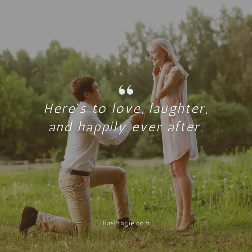 Wedding proposal captions example image