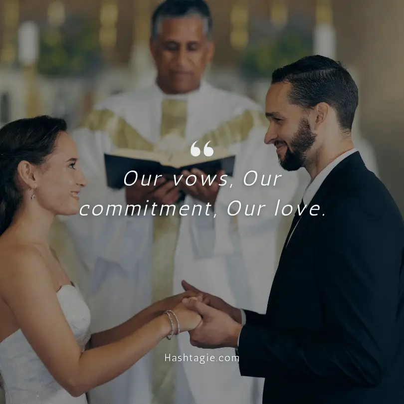 Wedding vows captions example image