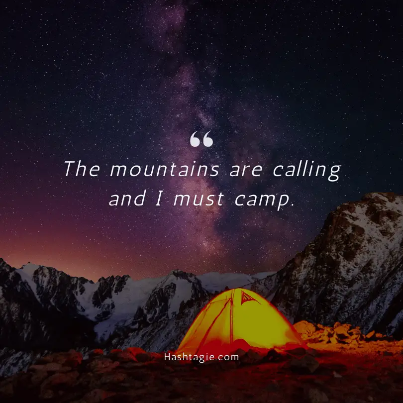 Weekend Camping Captions example image