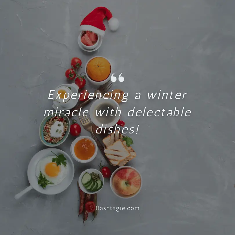 Winter brunch Instagram captions example image