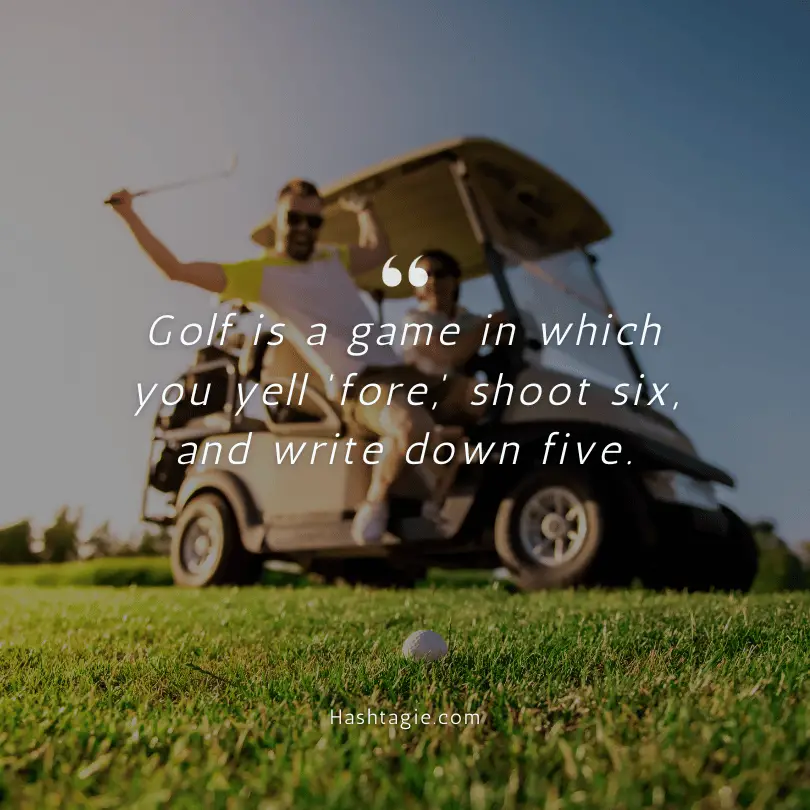 Witty golf quotes example image