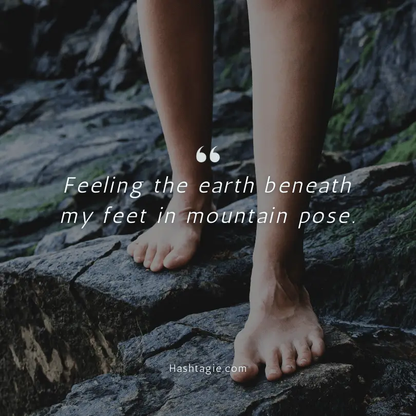 Yoga moments captions example image