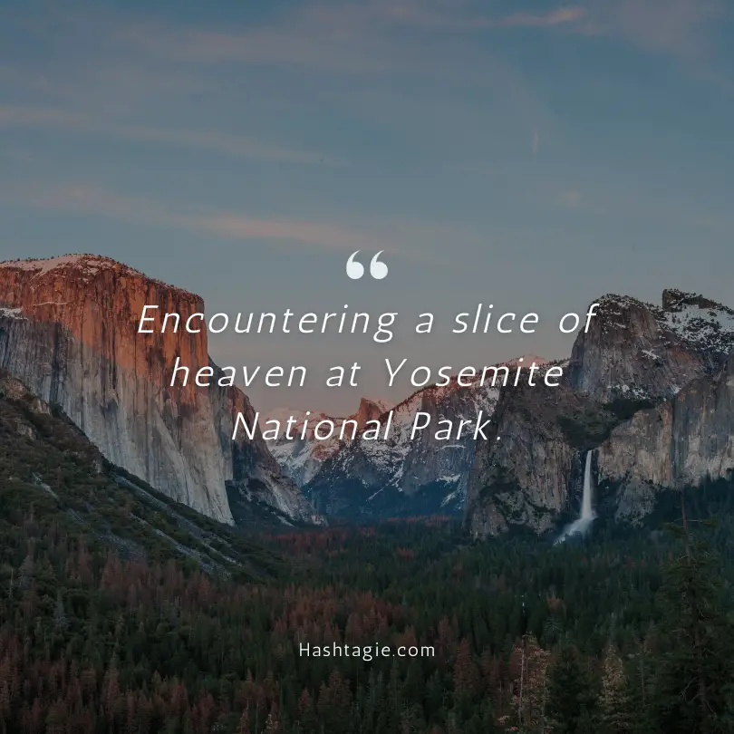 Yosemite National Park captions example image